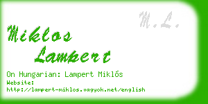 miklos lampert business card